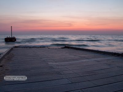 Gdańsk i Sopot plaża o świcie. Gdańsk i Sopot plaża o świcie.