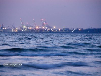 Gdańsk i Sopot plaża o świcie. Gdańsk i Sopot plaża o świcie.