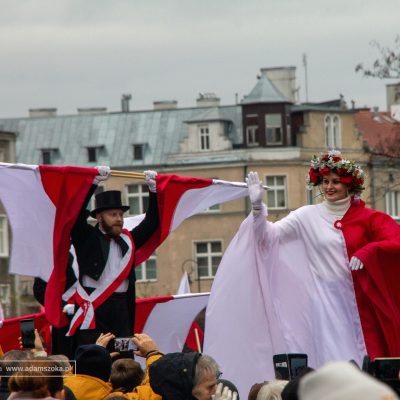 Gdańsk - parada z okazji Święta Niepodległości Święto Niepodległości i parada na starym mieście